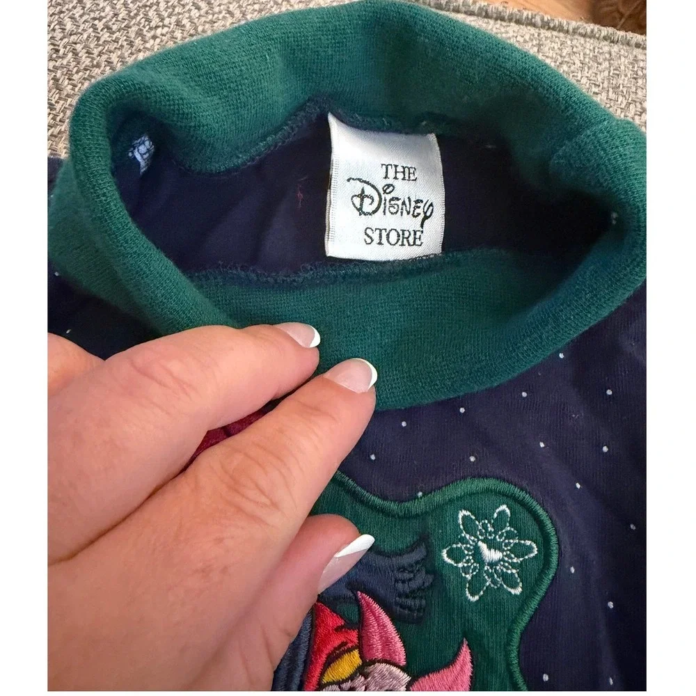 Vintage RARE 90's The Disney‎ Store Winnie The Pooh Turtleneck Long Sleeve Dress